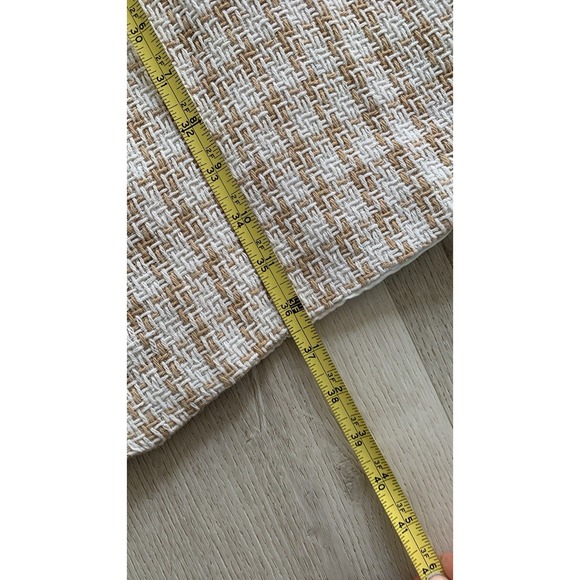 NWT Nanette Lepore tweed dress Buttons style  14 classic elegant warm sand white - Picture 4 of 13